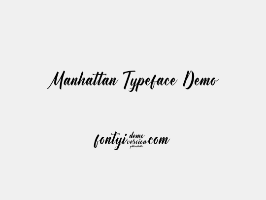 Manhattan Typeface Demo