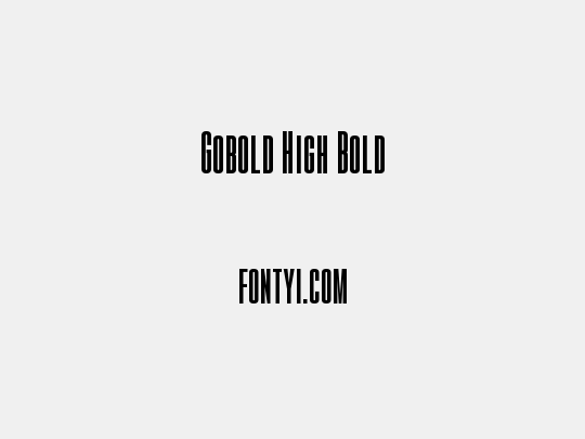 Gobold High Bold