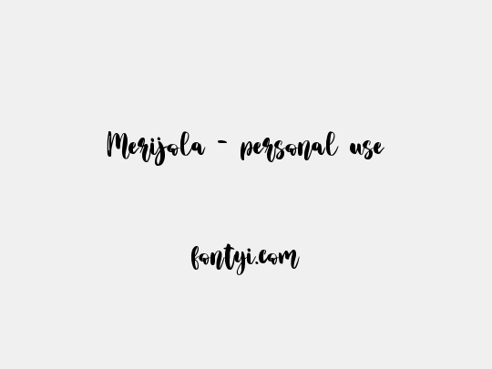 Merijola - personal use