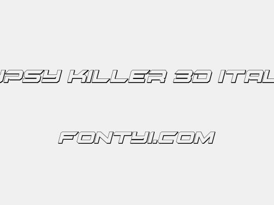 Gypsy Killer 3D Italic