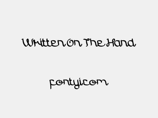 Written On The Hand