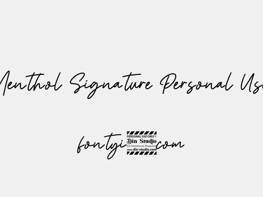 Menthol Signature Personal Use