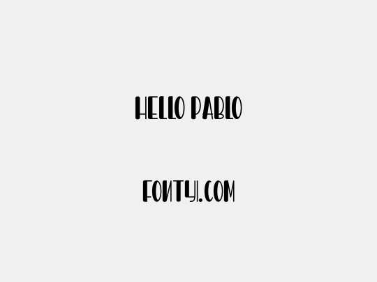 Hello Pablo