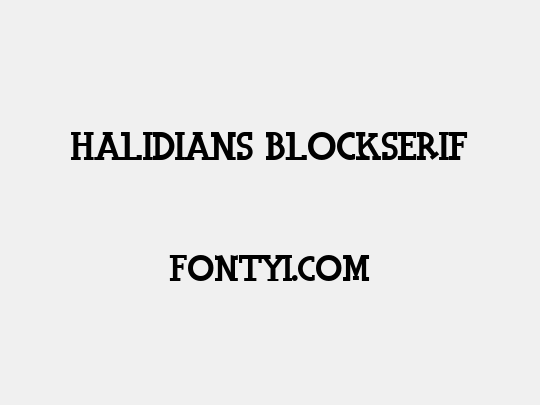 Halidians Blockserif