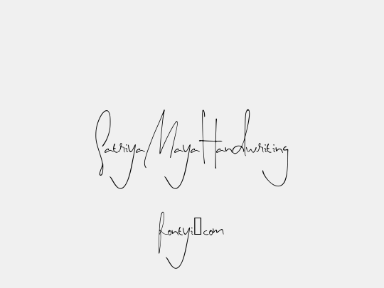 SatriyaMayaHandwriting