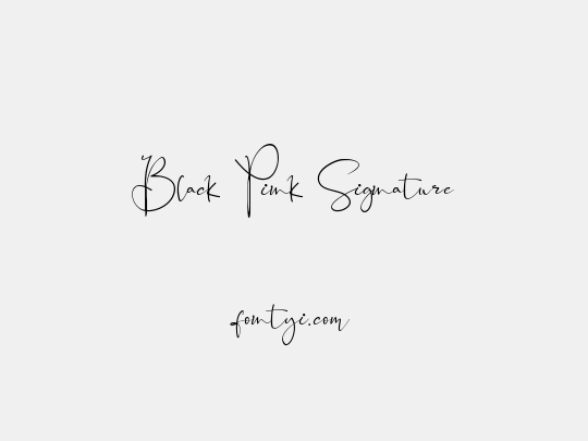 Black Pink Signature