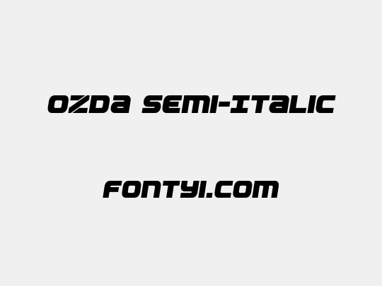 Ozda Semi-Italic