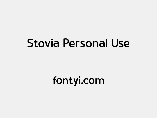 Stovia Personal Use