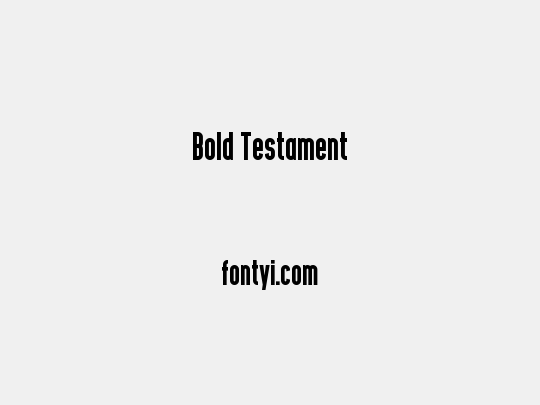 Bold Testament