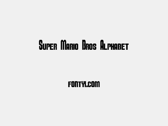 Super Mario Bros Alphabet