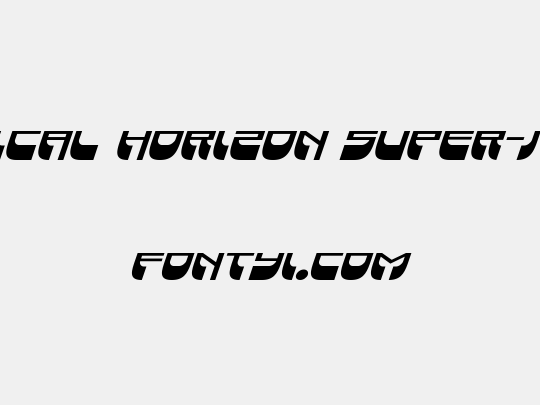 Vertical Horizon Super-Italic