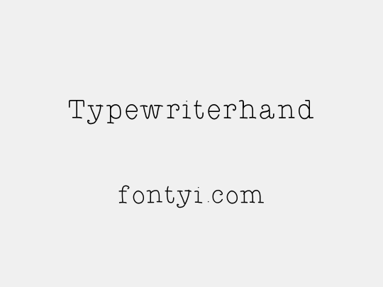 Typewriterhand