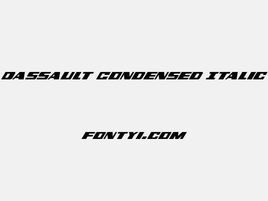 Dassault Condensed Italic
