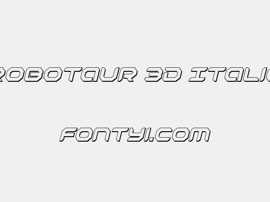 Robotaur 3D Italic