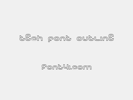 Tech Font Outline