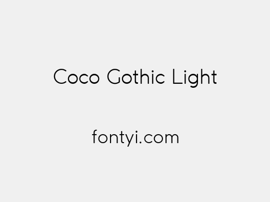 Coco Gothic Light