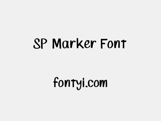 SP Marker Font