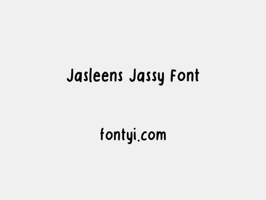 Jasleens Jassy Font