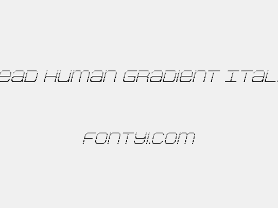 Head Human Gradient Italic