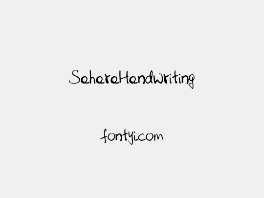 SaharaHandwriting