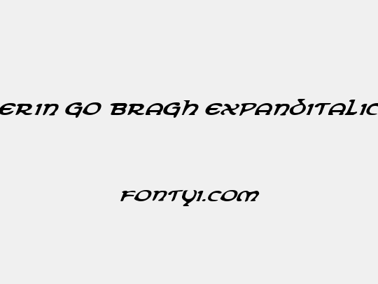 Erin Go Bragh ExpandItalic
