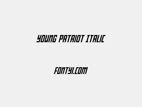 Young Patriot Italic