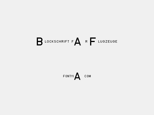 Blockschrift f¸r Flugzeuge