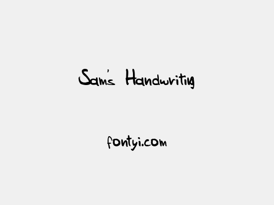 Sam's Handwriting
