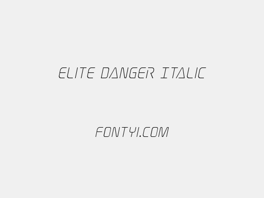 Elite Danger Italic