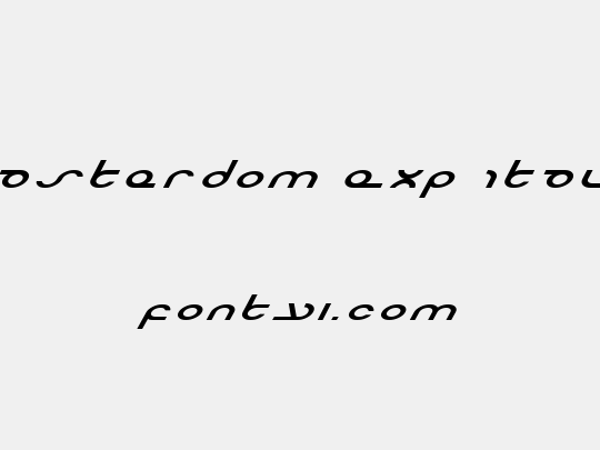 Masterdom Exp Italic