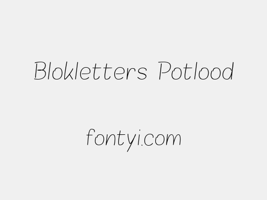 Blokletters Potlood