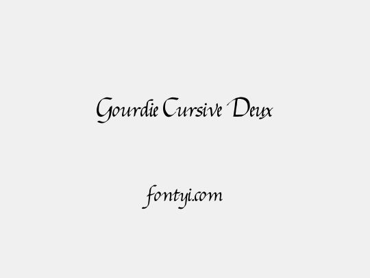 Gourdie Cursive Deux
