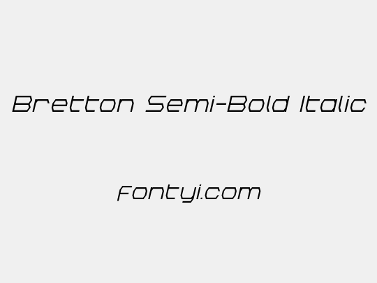 Bretton Semi-Bold Italic