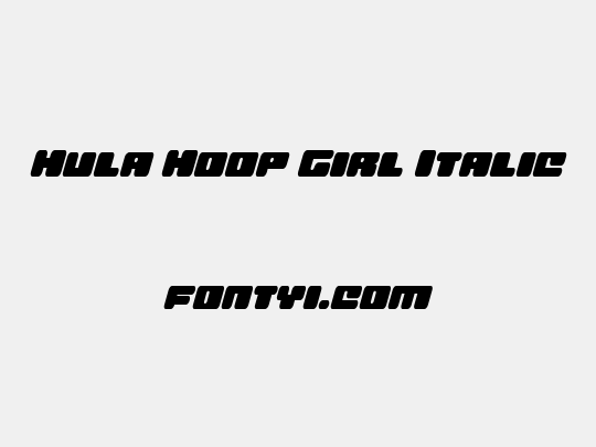 Hula Hoop Girl Italic