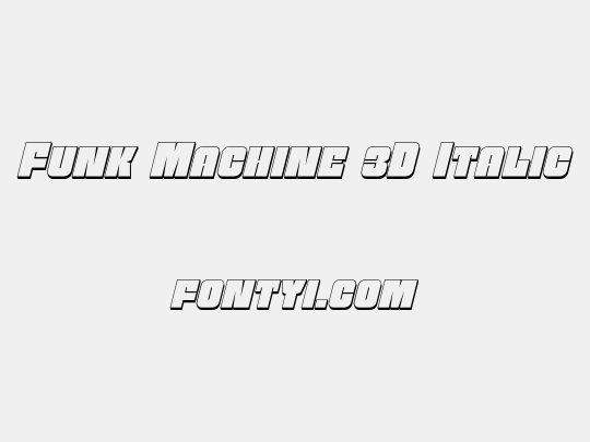 Funk Machine 3D Italic