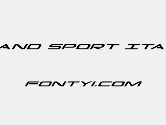 Grand Sport Italic