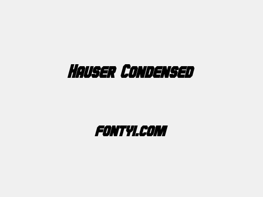 Hauser Condensed