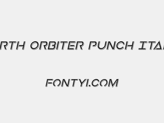Earth Orbiter Punch Italic