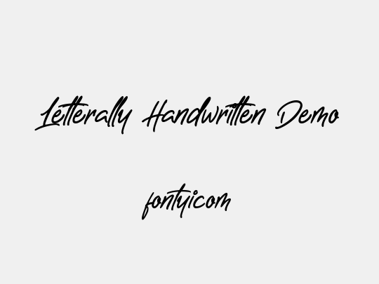 Letterally Handwritten Demo