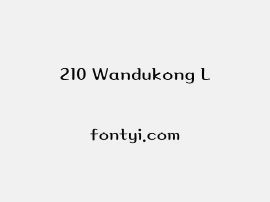 210 Wandukong L