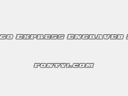 Chicago Express Engraved Italic