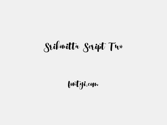 Srikonitta Script Two