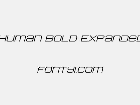 Head Human Bold Expanded Ital