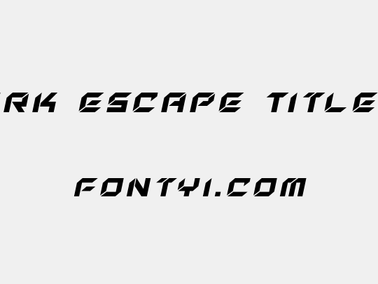 New York Escape Title Italic