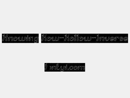 Knowing How-Hollow-Inverse