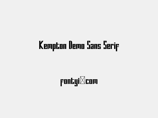 Kempton Demo Sans Serif