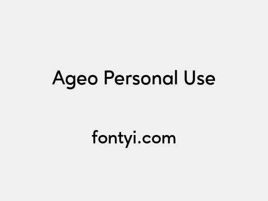 Ageo Personal Use