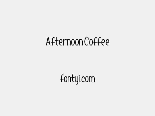 Afternoon Coffee