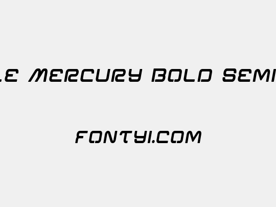 Miracle Mercury Bold Semi-Italic