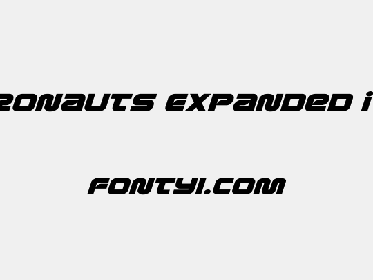 Metronauts Expanded Italic